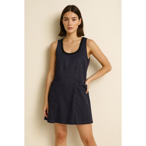 Dresses & Skirts - MARNI Blue Sleeveless Cargo A-Line Mini Dress w/Pockets Women's Size 40